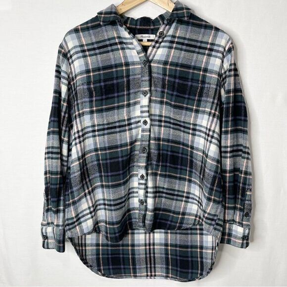 Madewell Plaid Flannel Sunday Button Down Shirt (Cronston Plaid) - Small - Picture 4 of 12